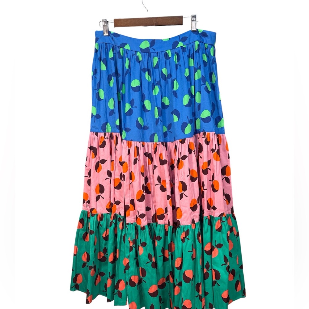Kate Spade New York Color Block Apple Maxi Skirt MSRP $398 Size 14 - Picture 6 of 6